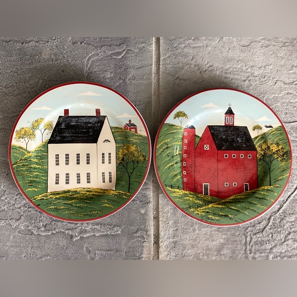Sakura Other - Sakura Country Life Set of 2 Salad Plates 8 1/4” Brandon House By Warren Kimble
